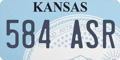 KS license plate 584ASR