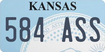 KS license plate 584ASS