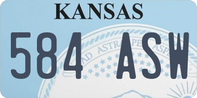 KS license plate 584ASW
