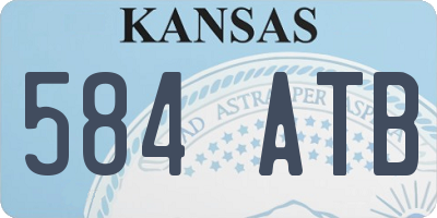 KS license plate 584ATB