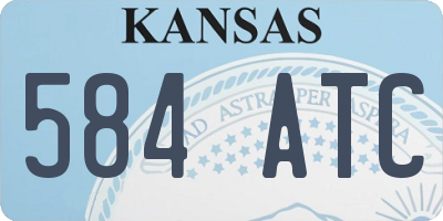 KS license plate 584ATC