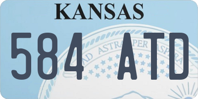 KS license plate 584ATD