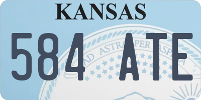 KS license plate 584ATE