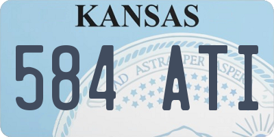 KS license plate 584ATI