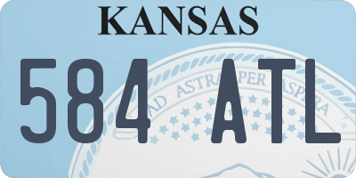 KS license plate 584ATL