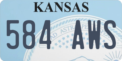 KS license plate 584AWS