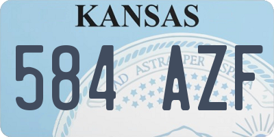 KS license plate 584AZF