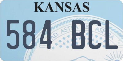 KS license plate 584BCL
