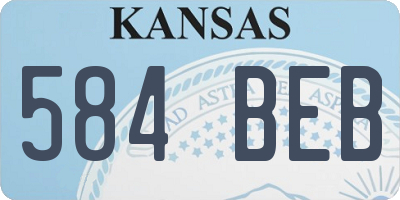 KS license plate 584BEB