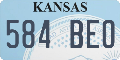 KS license plate 584BEO