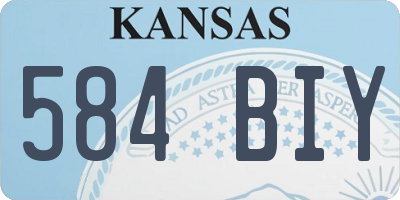 KS license plate 584BIY