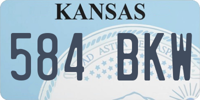 KS license plate 584BKW