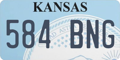 KS license plate 584BNG