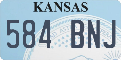 KS license plate 584BNJ