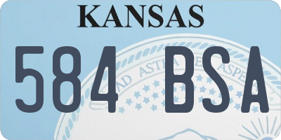 KS license plate 584BSA