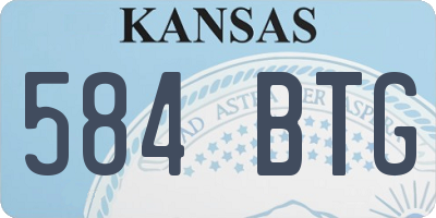 KS license plate 584BTG