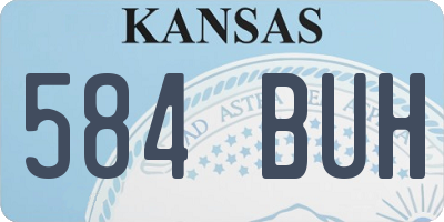 KS license plate 584BUH