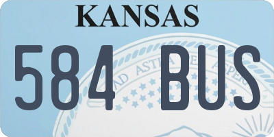 KS license plate 584BUS