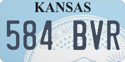 KS license plate 584BVR