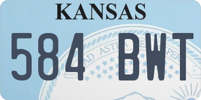 KS license plate 584BWT