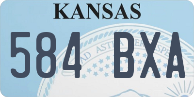 KS license plate 584BXA