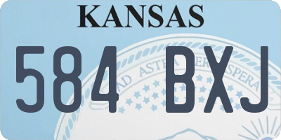 KS license plate 584BXJ