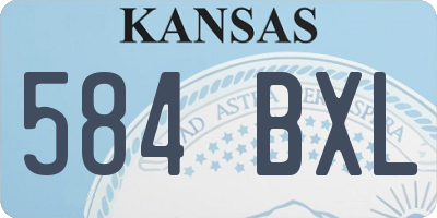 KS license plate 584BXL