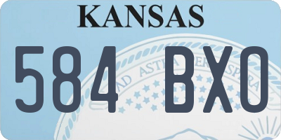 KS license plate 584BXO