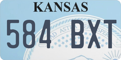 KS license plate 584BXT