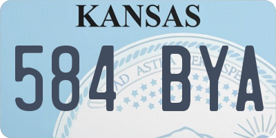 KS license plate 584BYA