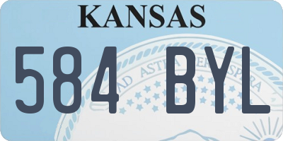 KS license plate 584BYL