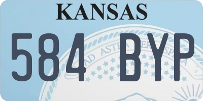KS license plate 584BYP