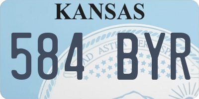 KS license plate 584BYR