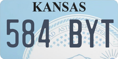 KS license plate 584BYT