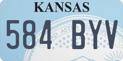 KS license plate 584BYV