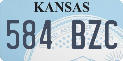 KS license plate 584BZC