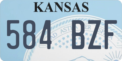 KS license plate 584BZF