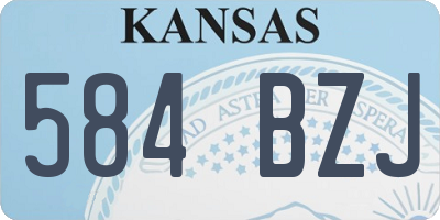 KS license plate 584BZJ