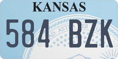 KS license plate 584BZK