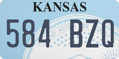 KS license plate 584BZQ