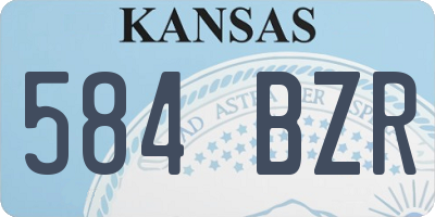KS license plate 584BZR