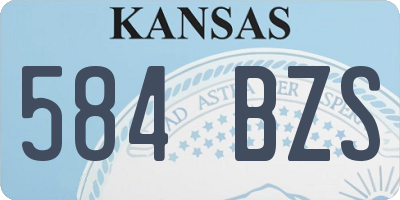KS license plate 584BZS