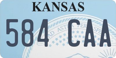 KS license plate 584CAA