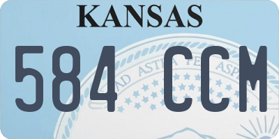 KS license plate 584CCM