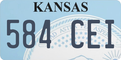 KS license plate 584CEI
