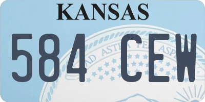 KS license plate 584CEW