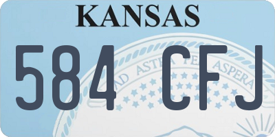 KS license plate 584CFJ