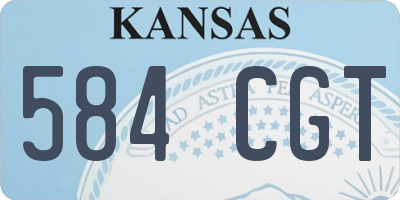 KS license plate 584CGT