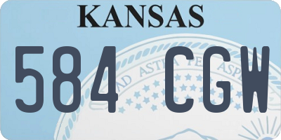 KS license plate 584CGW