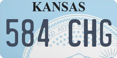 KS license plate 584CHG